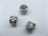 10 Metal Barrel Thread European Beads pa-m188