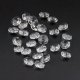 100 Clear Crystal Faceted Double-Hole Suncatcher Beads 14mm