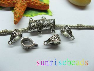 50pcs Tibetan Silver Bail Beads Fit European Beads yw-pa-bb3