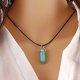 10X Turquoise Pendant Hexagon Prism Beads Charms for Necklace