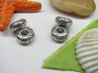 20pcs Tibetan Silver Circle Beads European Design Yw-pa-mb99