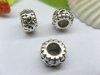 20pcs Tibetan Silver Small Flower Barrel Beads European Design