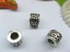 50pcs Tibetan Silver "X" Barrel Beads European Design