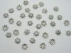 1000 Silver Plated Star Bali Bead End Caps 9mm
