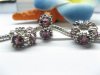 20 Thread European Beads with Purple Rhinestone