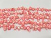 5 strand green orange pink fresh water pearl beads