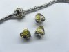 20 Alloy Yellow Enamel Heart Thread European Beads pa-m232 20 Alloy Yellow Enamel Heart Thread European Beads pa-m232