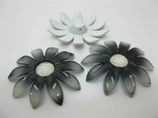 20Pcs Black Blossom Sunflower Hairclip Jewelry Finding Beads 6cm