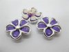 40Pcs Blossom Flower Hairclip Jewelry Finding Beads - Purple 40Pcs Blossom Flower Hairclip Jewelry Finding Beads - Purple