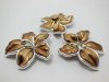 30Pcs Coffee Flower Hairclip Jewelry Finding Beads 5.5x5cm