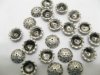 250 Pewter Silver Flower Metal Bead Caps