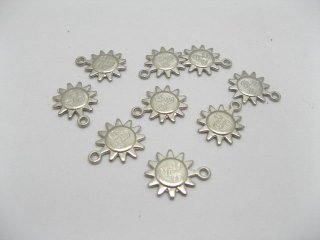 100 15mm Charms Metal Sunflower Pendants
