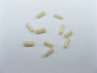 5packets x 500gram (10000pcs) Yellow Bugles Glass Tube Beads 5mm
