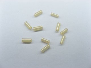 5packets x 500gram (10000pcs) Yellow Bugles Glass Tube Beads 5mm