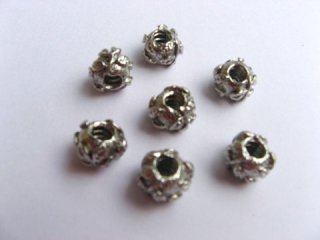 60 Alloy European Barrel Thread Beads ac-sp337