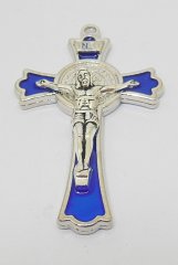 10X Enamel Blue Charm Cross Pendant Jewellery Finding 7.7x4.6x1c