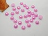 5000Pcs 6mm Light Pink Semi-Circle Simulated Pearl Bead Flatback