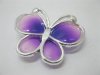 20Pcs Purple Butterfly Hairclip Jewelry Finding Beads