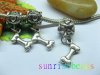 20pcs Tibetan Silver Dog Bail Beads European Beads with Dangle B