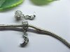 20 Alloy Thread European Beads with Crescent Dangle pa-m235 20 Alloy Thread European Beads with Crescent Dangle pa-m235