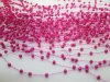60Strands Fuschia Beaded Garland for Wedding Craft Dia.3mm 60Strands Fuschia Beaded Garland for Wedding Craft Dia.3mm