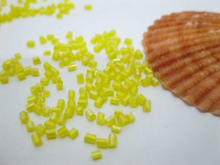 1Pack X 30000Pcs Yellow Bugles Glass Tube Beads