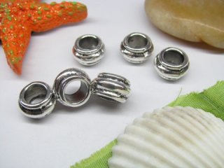 20pcs Tibetan Silver Circle Beads Fit European Beads yw-pa-mb167