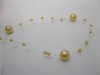 1Roll X 60Meter Yellow Beaded Garland for Wedding Craft Dia.8mm