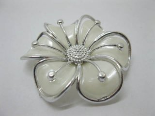 20Pcs Pearl Ivory Blossom Hairclip Jewelry Finding Beads