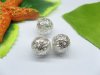 50pcs Silver Plated Filigree Spacer Beads 12mm 50pcs Silver Plated Filigree Spacer Beads 12mm