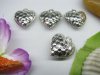 100Pcs Silver Plated Metal Tin Heart Beads Charms 100Pcs Silver Plated Metal Tin Heart Beads Charms