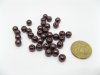 1950 Coffee 8mm Round Simulate Pearl Beads