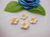 100 White Fimo Beads Frangipani Jewellery Finding 1.5cm 100 White Fimo Beads Frangipani Jewellery Finding 1.5cm