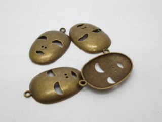 20Pcs Mask Beads Pendants Charms Jewelry Finding 35x15x2mm