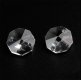 100 Clear Crystal Faceted Double-Hole Suncatcher Beads 10mm