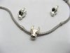 100 Alloy Ox Head Thread European Beads ac-sp544