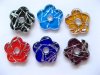 12 x Silver Foil Glass Flower Pendants Mixed Colour 12 x Silver Foil Glass Flower Pendants Mixed Colour