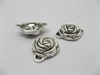 50pcs Metal Beautiful Rose Bead Cap yw-ac-bc5