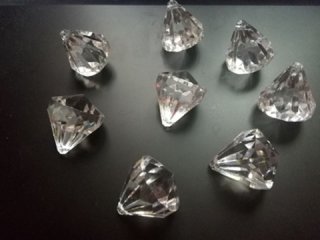 120Pcs Clear Diamond Bead Finding Wedding Decoration 25x20mm