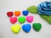 98 Heart Charms Acrylic Rubber Beads for Jewelry Making