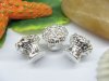 10pcs Silver Plated Screw Mushroom Beads European Design