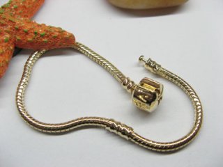 1x18K Gold Plated European Bracelet 17cm pa-s60