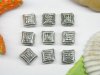 100pcs Metal Lovely Square Beads yw-ac-mb61