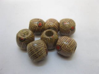 300Pcs Round Barrel European Style Pony Wooden be-w76