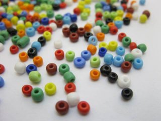 4Bag X 12000pcs Opaque Glass Seed Beads Mixed 3mm