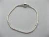 1X Silver Plated European Bracelets charms Beads 20cm