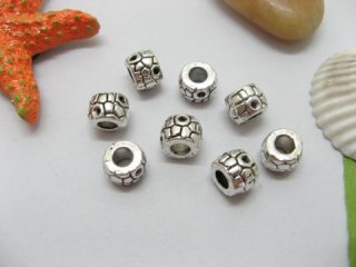 20pcs Tibetan Silver Barrel Beads Fit European Beads Yw-pa-mb39