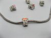 20 Metal Enamel Fancy Heart Thread European Beads 20 Metal Enamel Fancy Heart Thread European Beads