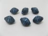 240 Blue Oval Textured Plastic loose beads 240 Blue Oval Textured Plastic loose beads