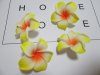 50 New Yellow & Orange Fabulous Foam Frangipani Flower 4.5x2cm